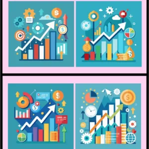 Business Growth Infographic & Financial Analytics Vector Set