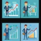 Businessman Growth Presentation & Financial Success Vector Set
