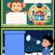 Cute Kids Education & Stargazing Vector Set with Copy Space