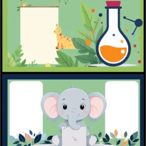 Kids Science & Online Education Vector Banners with Copy Space