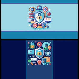 Cyber Security Icons Shield Lock Hacker Firewall Network Vector Banner Set - 01