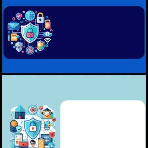 Cyber Security Icons Shield Lock Hacker Firewall Network Vector Banner Set - 02