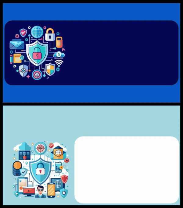 Cyber Security Icons Shield Lock Hacker Firewall Network Vector Banner Set - 02