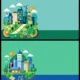 Eco City Green Buildings Solar Panels Renewable Energy Vector Banner Set – 02