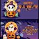 Cute Happy Halloween 2026 Banner Set with Spooky Ghost Pumpkin and Bats Vector Illustrations for Seasonal Marketing Templates – 01