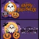 Cute Happy Halloween 2026 Banner Set with Spooky Ghost Pumpkin and Bats Vector Illustrations for Seasonal Marketing Templates – 02
