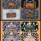 Happy Halloween Banners Set with Witch, Skeleton, Cat, and Ghost Patterns Vector Illustration for Party Decor, Social Media, and Web Designs – 01