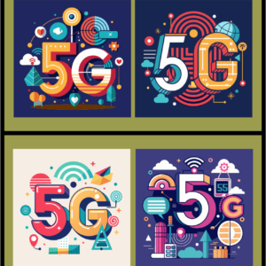 Modern 5G Network & High-Speed Technology Vector Set - 01