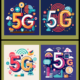 Modern 5G Network & High-Speed Technology Vector Set – 01