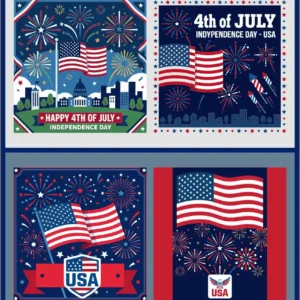 USA Independence Day & Patriotic Emblem Vector Set - 02