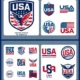 Patriotic USA Logo Badges and Crests Vector Set – 01