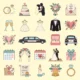 Romantic Wedding Day & Celebration Vector Icon Pack